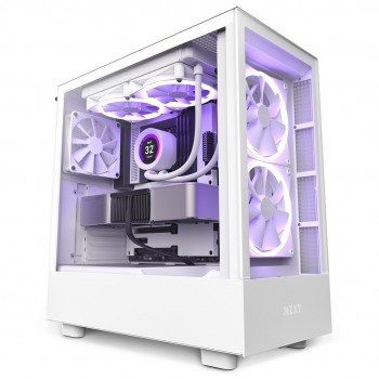 NZXT H5 Elite RGB Midi-Tower - white