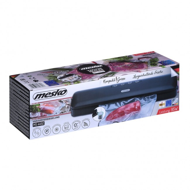 Mesko Home MS 4492 vacuum sealer 0.6 mbar Black