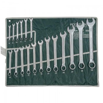 ROCKFORCE COMBINATION WRENCH set 18 pcs. (8-32mm)-6angle.