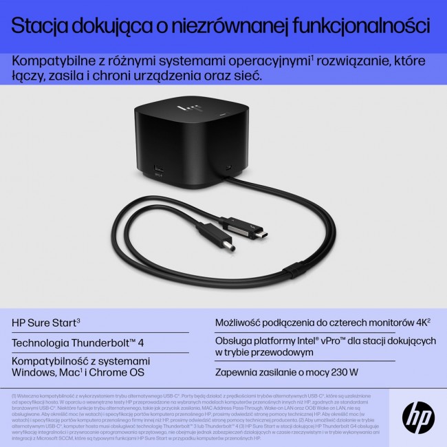 HP Thunderbolt Dock 280W G4 w/Combo Cable HP Thunderbolt Dock 280W G4 w/Combo Cable