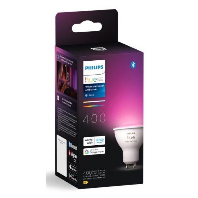 Philips Hue White and colour ambience GU10 Smart lighting spot 4.2 W
