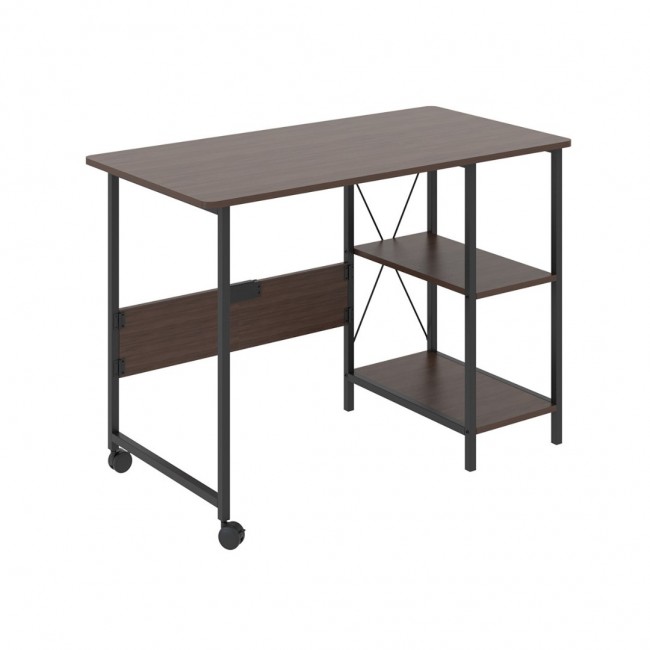 Maclean loft folding desk, dimensions: 107x45x75cm, max - 150 kg, with top, dark walnut color, MC-411 B