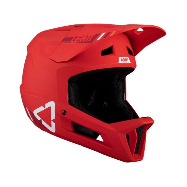 LEATT MTB Gravity 1.0 V24 Full-Face Cycling Helmet, Size L, Red