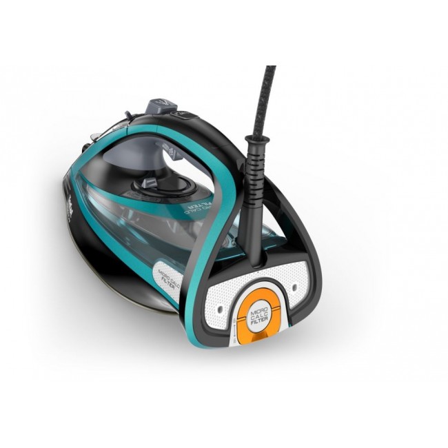 Tefal Ultimate Pure FV9844 Dry & Steam iron Durilium Autoclean soleplate 3200 W Black, Blue