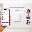 Qoltec 52706 Smart 2-Gang Light Switch | Wi-Fi | Timer | Tuya | Smart life | White
