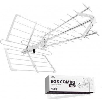 DVB-T2 Spacetronik EOS PRO Combo UHF+VHF LTE 5G Directional Antenna (White)