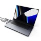 HYPER DUO PRO 7-in-2 USB-C Hub USB Type-C 104 Mbit/s Grey HYPER DUO PRO 7-in-2 USB-C Hub USB Type-C 104 Mbit/s Grey