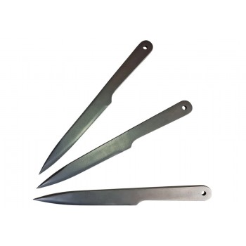 KAL22-SR - Throwing knives, 3 pieces, silver