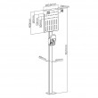 Maclean MCE456 EV PEHV Car Charger Stand Station Outdoor Steel 15kg Garage Driveway