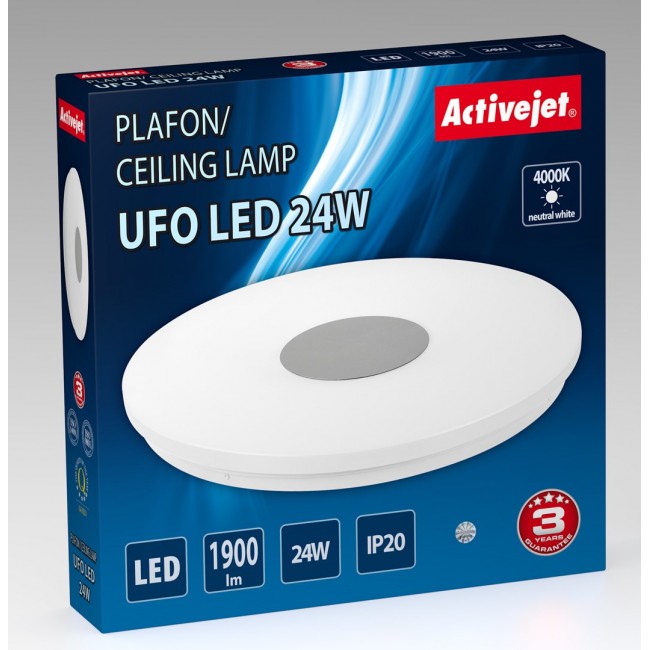 Modern LED ceiling plafond Activejet UFO LED 24W Modern LED ceiling plafond Activejet UFO LED 24W