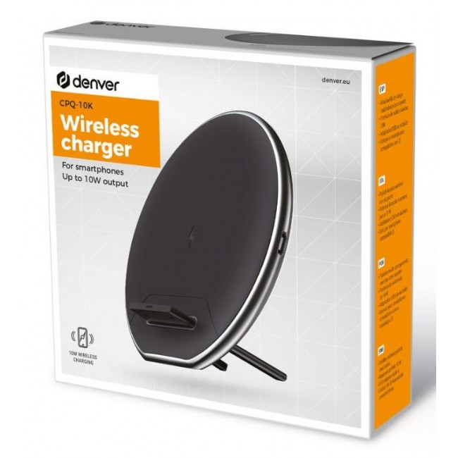 Denver QI chargers QI Charging pad Smartphone Black, Silver USB Wireless charging Indoor, Outdoor Denver QI chargers QI Charging pad Smartphone Black, Silver USB Wireless charging Indoor, Outdoor