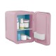 ELLE 4L mini fridge with LED make-up mirror, purple
