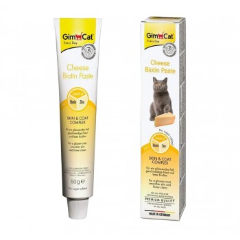 GIMCAT Cheese biotin paste - cat treats - 50g