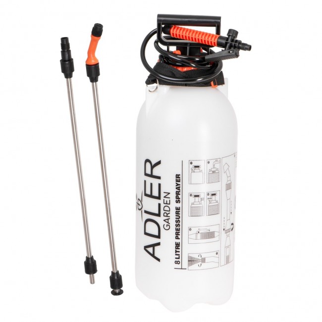 Pressure Sprayer ADLER AD 6809 manual 8L White, Orange