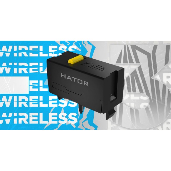 HATOR Pulsar 3 Wireless, black - Optical Yellow 100M Switches PixArt PMW 3311 (HTM630)