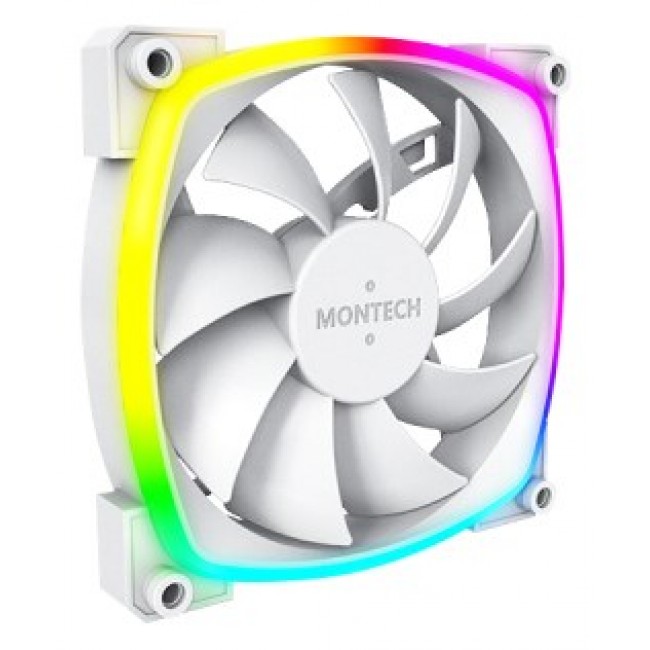 Montech AX120 PWM ARGB Fan, 3 Pack, White - 120mm