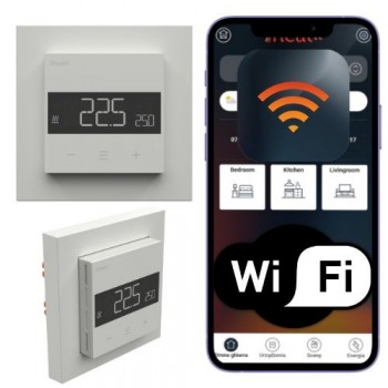 Termostat Heatit WiFi6 White RAL 9003 Wi-Fi Thermostat 3600W 16A