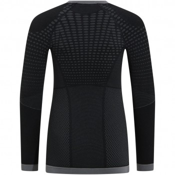 Koszulka termoaktywna z d ugim rękawem dziecięca ODLO BL TOP crew neck l/s PERFORMANCE WARM KIDS czarna 116/128