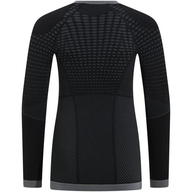 Koszulka termoaktywna z d ugim rękawem dziecięca ODLO BL TOP crew neck l/s PERFORMANCE WARM KIDS czarna 116/128