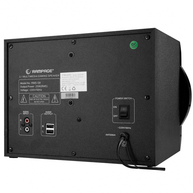 RAMPAGE RMS-G8 GAMING SPEAKERS 25 W BT USB SD FM