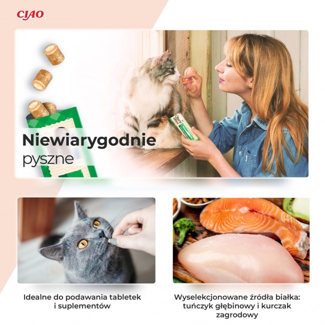 INABA Churu Bites Tuna with chicken - cat treats - 3x10 g INABA Churu Bites Tuna with chicken - cat treats - 3x10 g