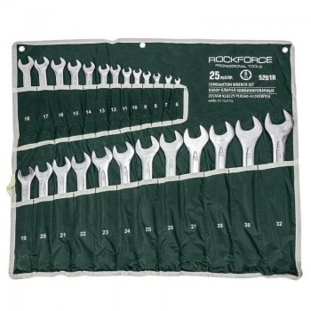 ROCKFORCE COMBINATION WRENCH set 25pcs. (6-32mm)