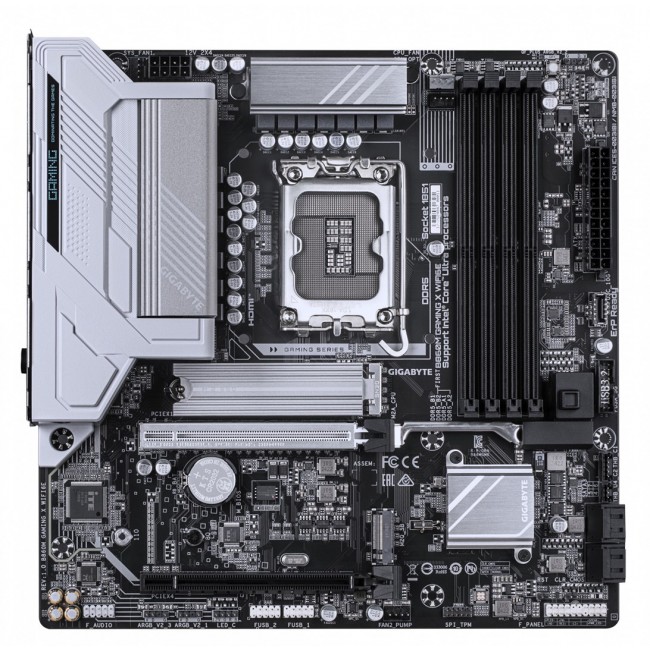 GIGABYTE B860M GAMING X WIFI6E Motherboard - Intel Core Ultra Series CPUs, 8+1+2+2 Phases VRM, up to 9200MHz DDR5, 1xPCIe 5.0 + 1xPCIe 4.0 M.2, 2.5GbE LAN, WIFI 6E, USB 4