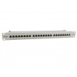 Equip 24-Port Cat.6A Shielded Patch Panel, Light Grey Equip 24-Port Cat.6A Shielded Patch Panel, Light Grey