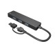 NATEC HUB USB-C 3.0 MAYFLY 4-PORTS + USB-A ADAPTER