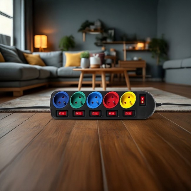 Maclean MCE204M power extension 1.5 m 5 AC outlet(s) Indoor Black, Multicolour Maclean MCE204M power extension 1.5 m 5 AC outlet(s) Indoor Black, Multicolour
