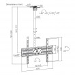 Maclean Ceiling Mount for TV, max. load 50 kg, 37 86