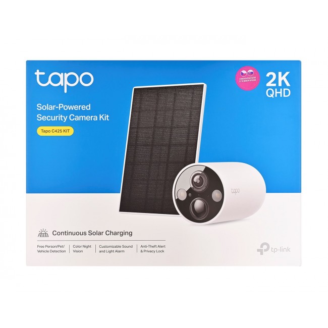 TP-Link Tapo Solar-Powered Security Camera Kit 1 C425, 1 A201