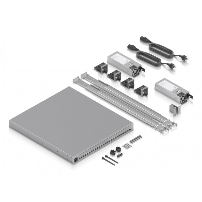 Ubiquiti UniFi ECS-24-POE network switch Managed L2/L3 10G Ethernet (100/1000/10000) Power over Ethernet (PoE) 1U Grey