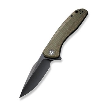 N CIVIVI Baklash 9Cr18MoV Green Micarta Coarse