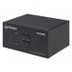 Manhattan HDMI KVM Switch 2-Port, 4K@30Hz, USB-A/3.5mm Audio/Mic Connections, Cables included, Audio Support, Control 2x computers from one pc/mouse/screen, USB Powered, Black, Three Year Warranty, Boxed