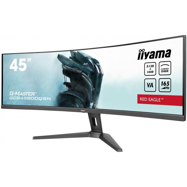 iiyama G-MASTER Immerse yourself in the game with the curved 45 Dual QHD Red Eagle Gaming Display