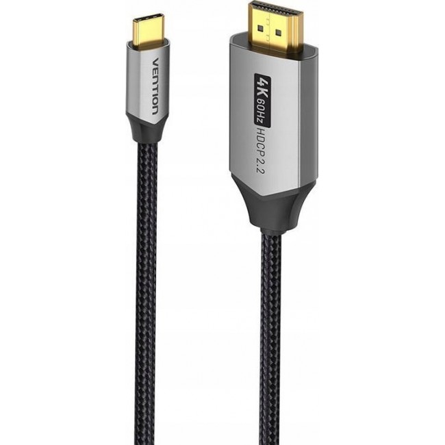 Vention USB-C to HDMI cable 4K@60Hz braided 2m GREY