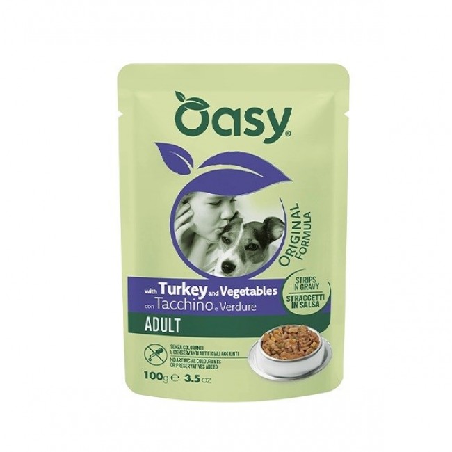 OASY Strips in Gravy Adult with Turkey and vegetables - wet dog food - 100g