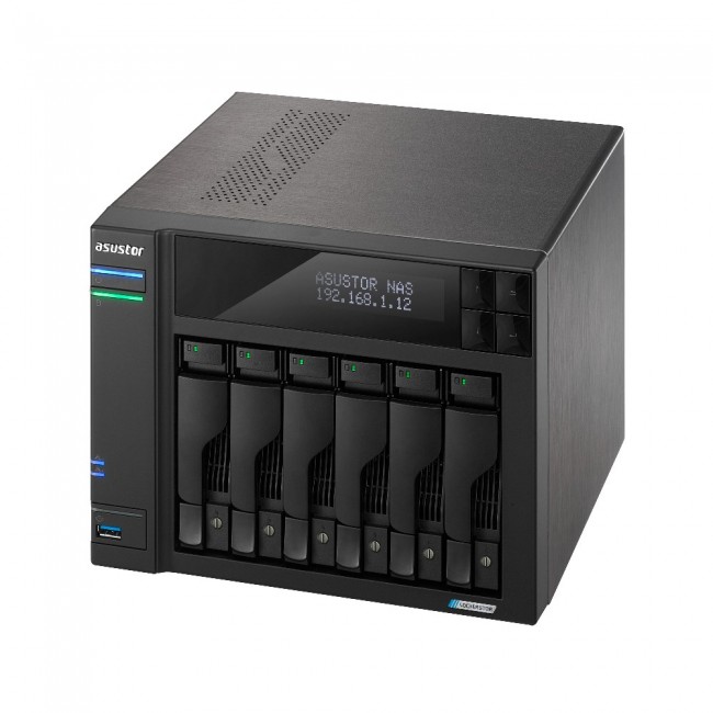Asustor LOCKERSTOR 6 NAS Desktop Intel Celeron N5105 8 GB DDR4 HDD ADM Black