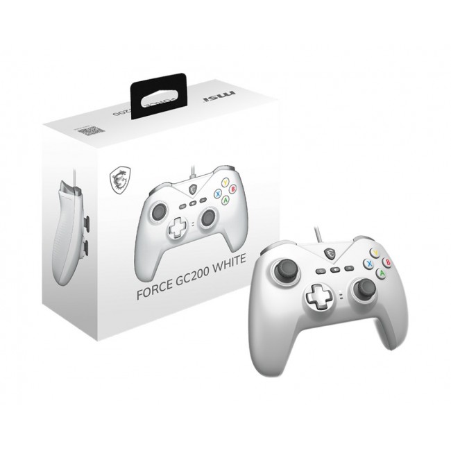 MSI FORCE GC200 WHITE Gaming Controller USB Gamepad Analogue / Digital Android, PC