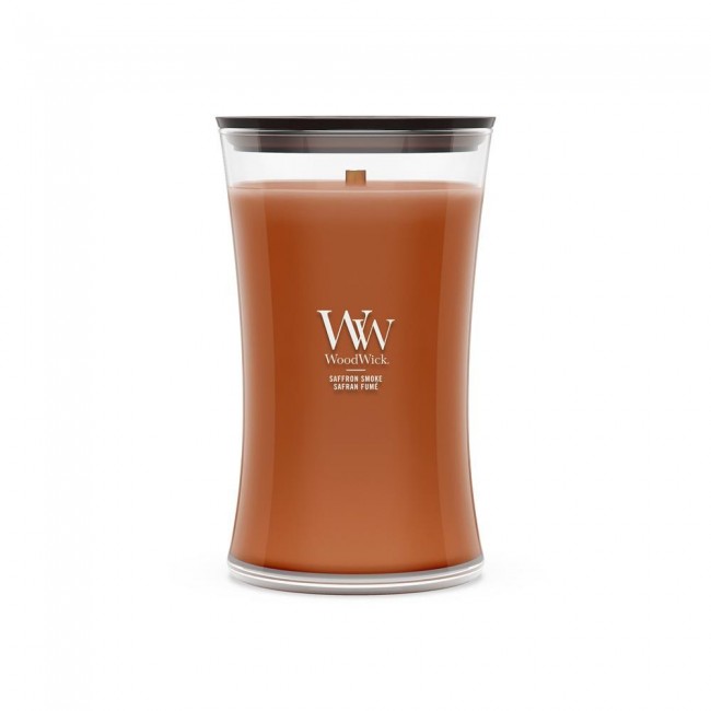 WoodWick Saffron Smoke wax candle Cylinder Brown 1 pc(s)
