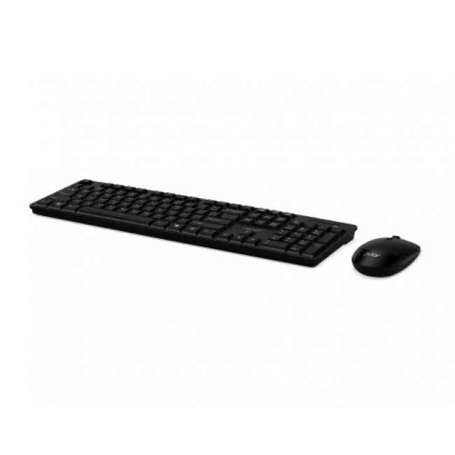 Acer Combo Set, Wireless Keyboard and Mouse AAK400, Rubber Dome Key Switch, RF 2.4GHz Dongle, Up to 1600 DPI, 10 Metres Range, Black