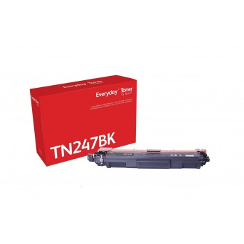 Everyday Black Toner by Xerox compatible with Brother TN247BK, High capacity