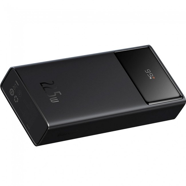 Baseus Star-Lord Power bank with display 20000mAh, 22.5W, USB-A, USB-C, microUSB + USB-A/USB-C cable Black