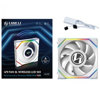Lian Li UNI FAN SL Wireless LCD 120 Computer case 12 cm White 1 pc(s)