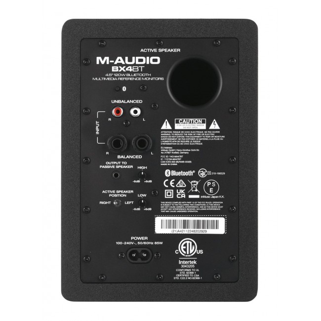 M-AUDIO BX4 BT 2x loudspeaker Black Wired + Bluetooth 50 W M-AUDIO BX4 BT 2x loudspeaker Black Wired + Bluetooth 50 W