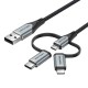 Vention USB 2.0 A Male to 3-in-1 Micro-B&USB-C&Lightning Male Cable 1M Gray Aluminum Alloy Type Vention USB 2.0 A Male to 3-in-1 Micro-B&USB-C&Lightning Male Cable 1M Gray Aluminum Alloy Type