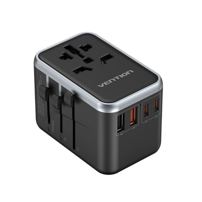 Vention 65W GaN Travel Adapter and Charger 2x USB-A 2x USB-C Vention 65W GaN Travel Adapter and Charger 2x USB-A 2x USB-C