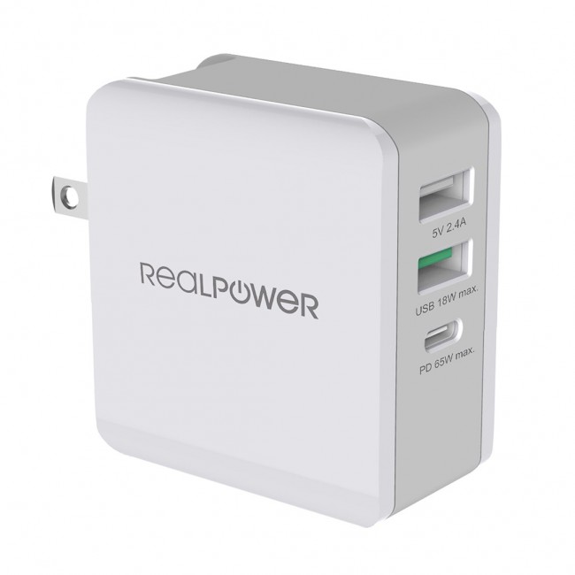 RealPower DeskCharge-65 Travel Universal Grey AC Indoor RealPower DeskCharge-65 Travel Universal Grey AC Indoor