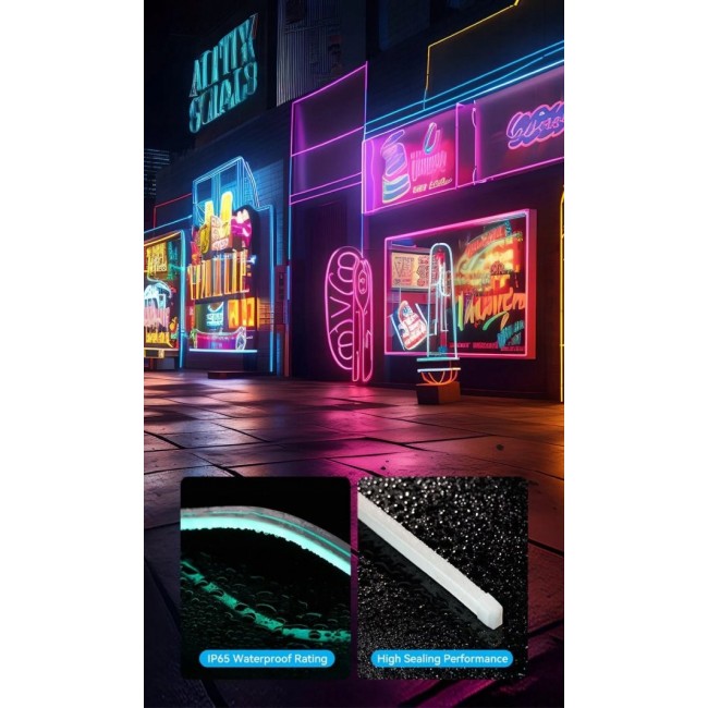 Vention Silicone Neon LED strip with remote control, 12V, 2m